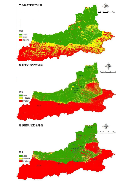 图5西安市全域资源“双评价”研究-生态保护重要性、农业生产适宜性、城镇建设适宜性评价图.jpg